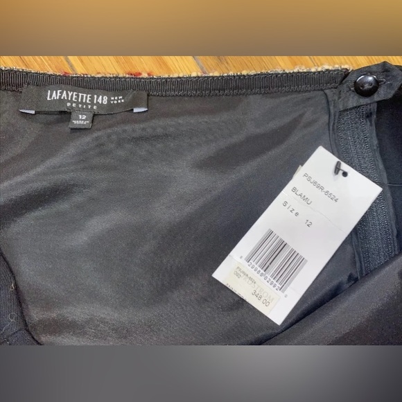 NWT $348 Lafayette 148 NY Nordstrom Eccentric Tweed Boucle Pencil Skirt 12 P - Picture 4 of 9